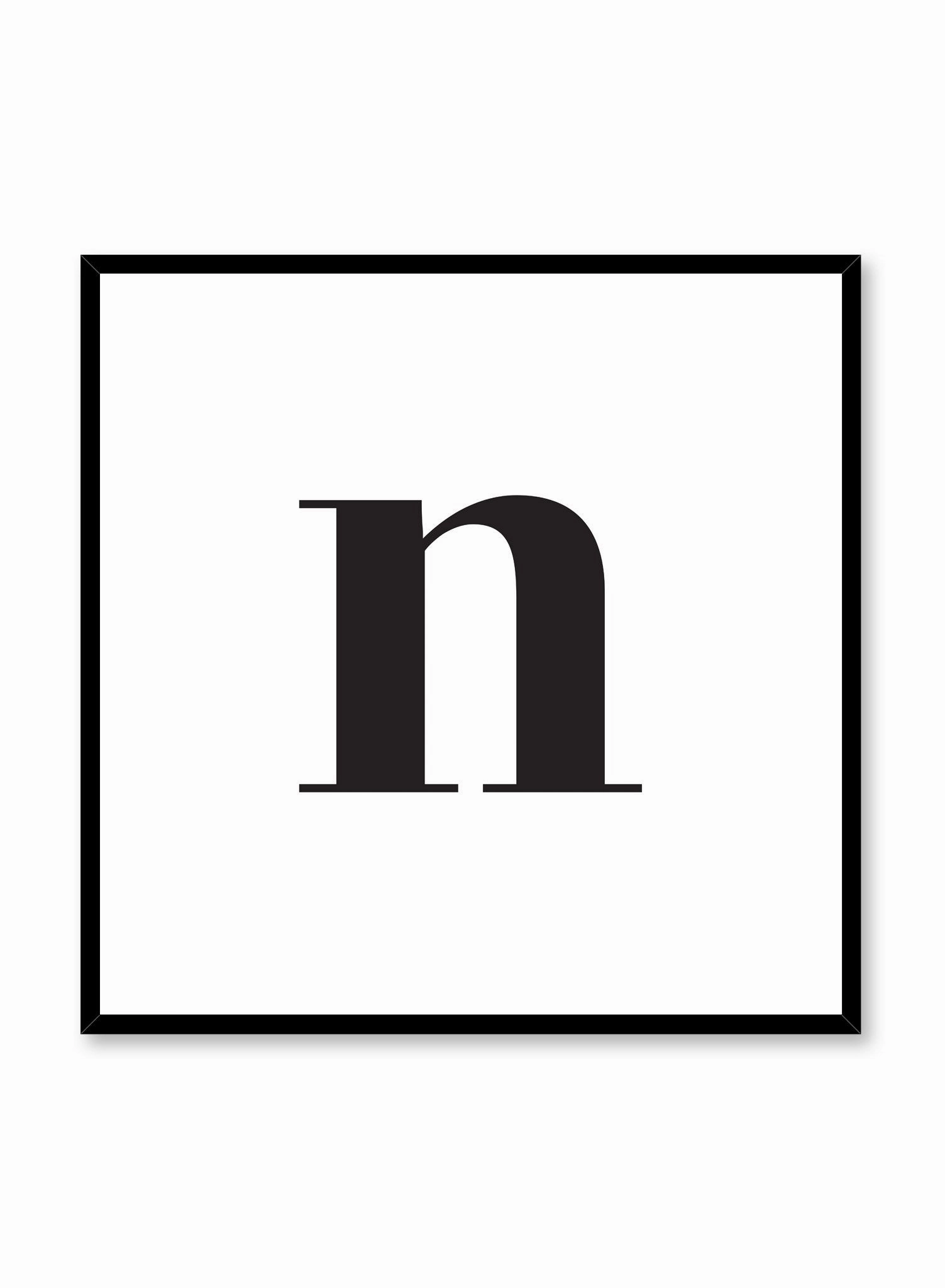 Lowercase Letter N, Poster