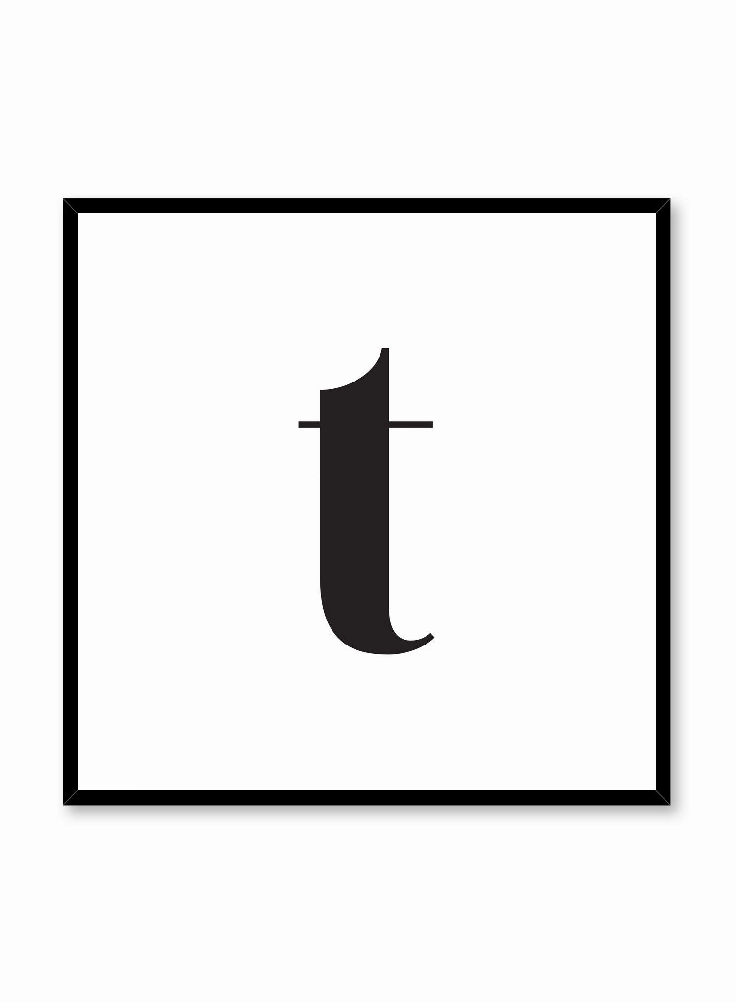 Lowercase Letter T, Poster