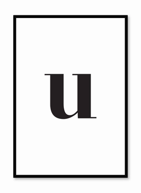 Lowercase Letter U, Posterpop culture themed posters