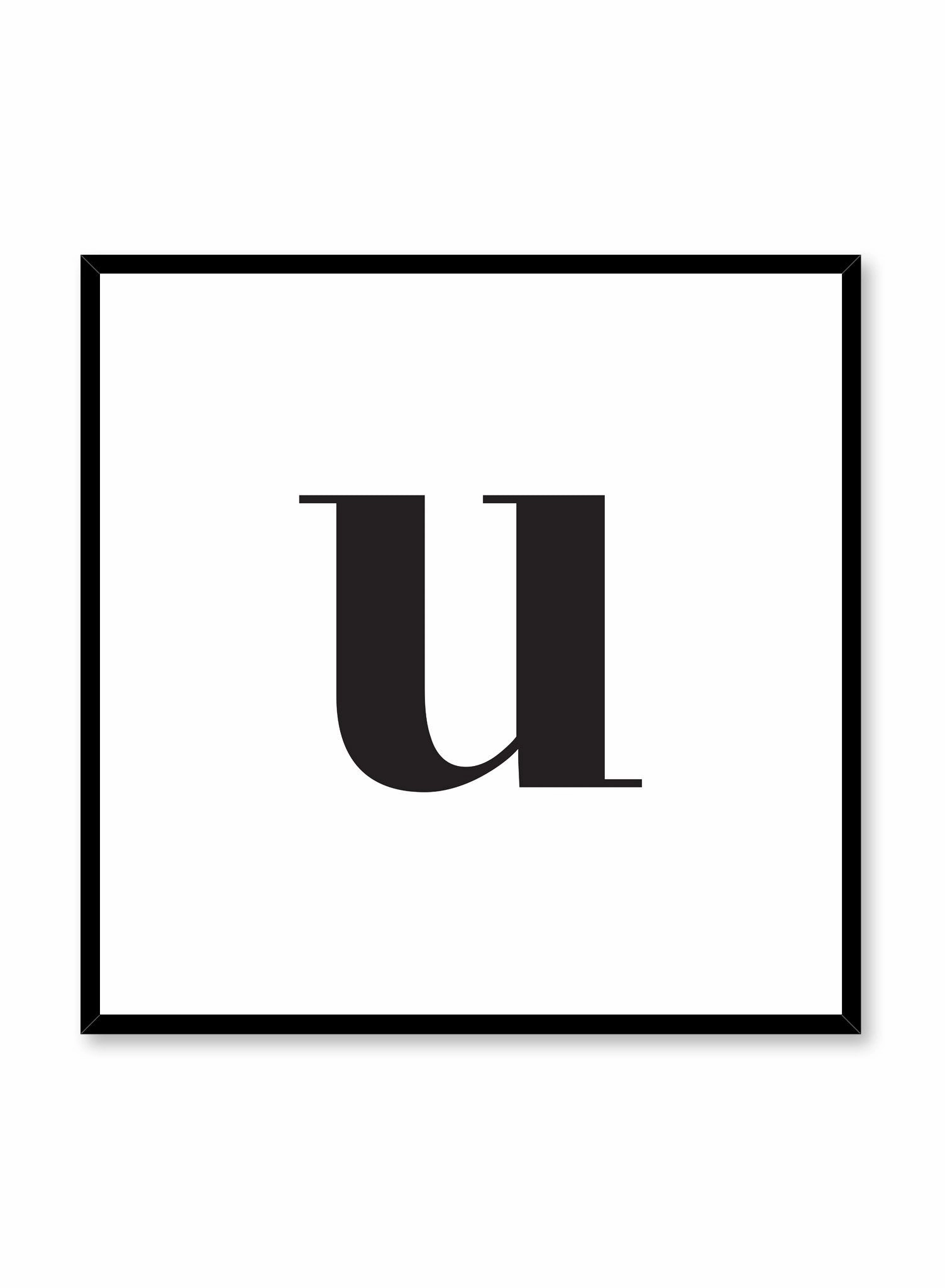 Lowercase Letter U, Poster