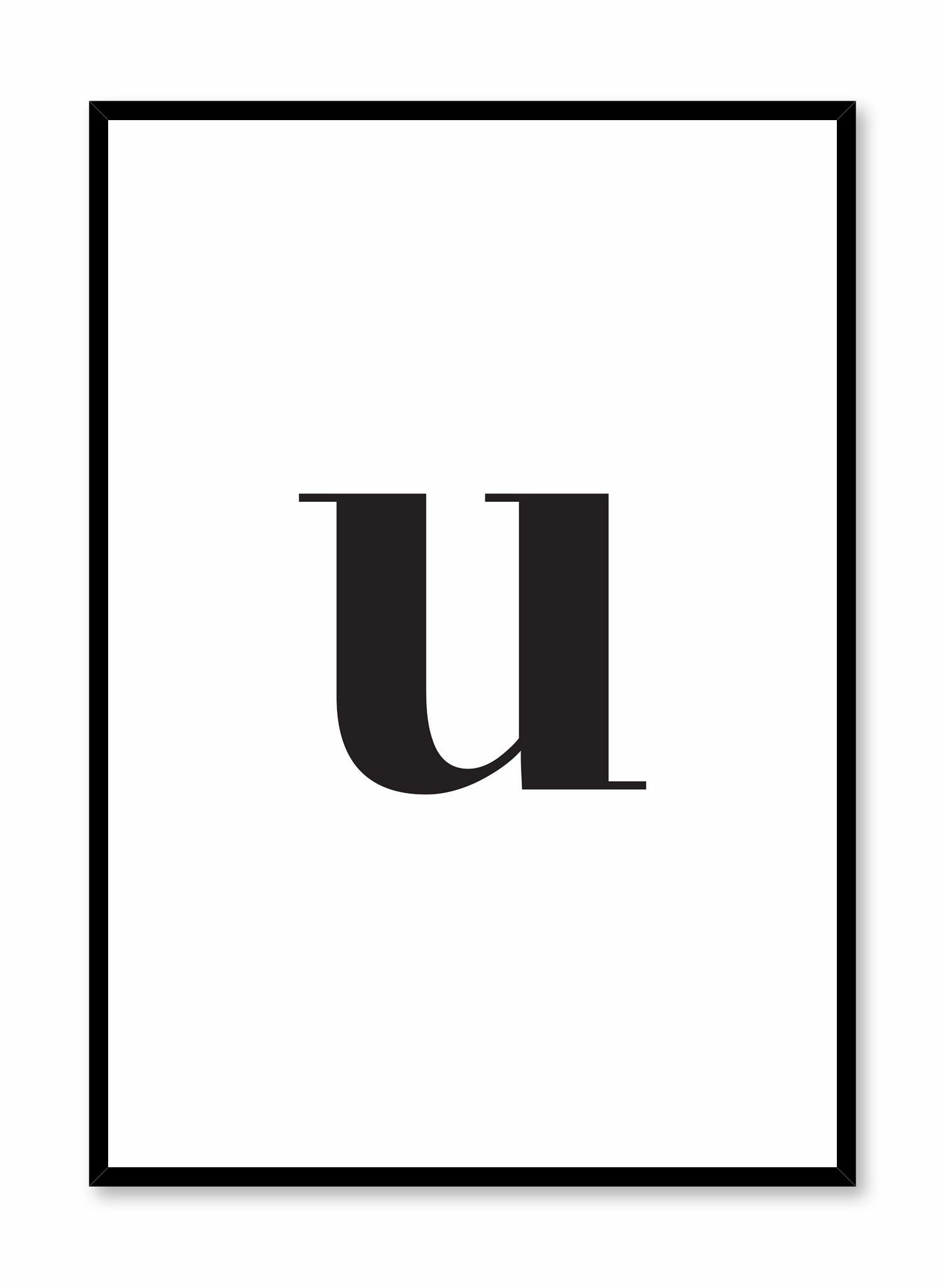 Lowercase Letter U, Posterpop culture themed posters