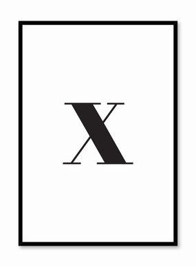 Lowercase Letter X, Posterpop culture themed posters