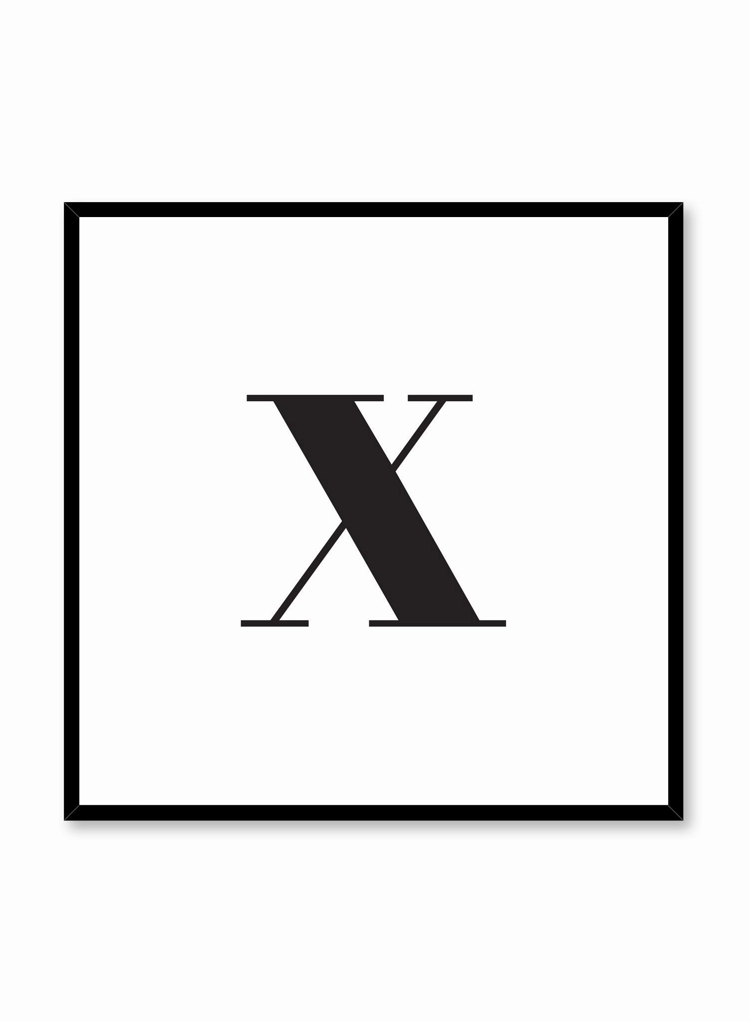 Lowercase Letter X, Poster