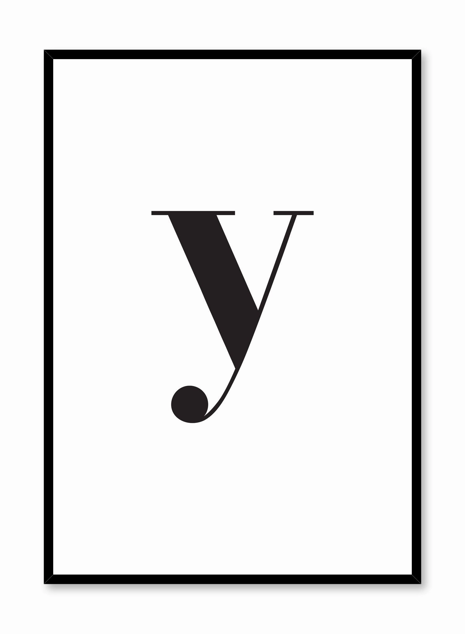 Lowercase Letter Y, Posterpop culture themed posters