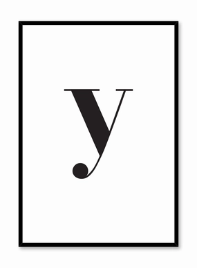 Lowercase Letter Y, Posterpop culture themed posters