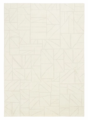 Luca Grey Cream Geometric Washable Rugmodern color block patchwork rug