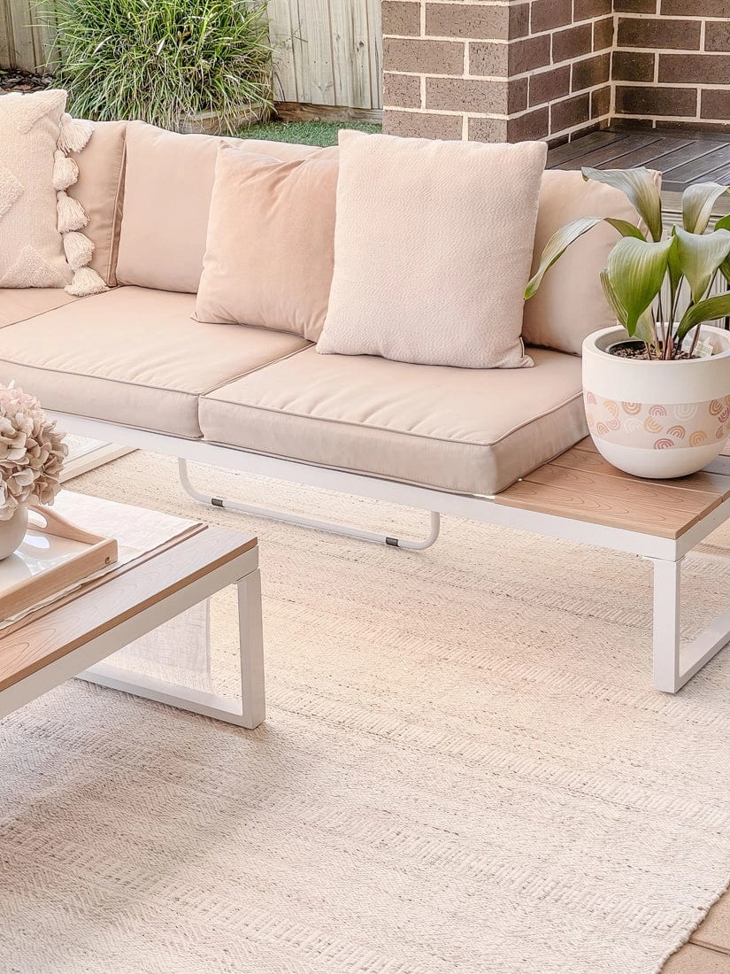 Lucinda Cream and Beige Indoor Outdoor PET Rug *NO RETURNS UNLESS FAULTY