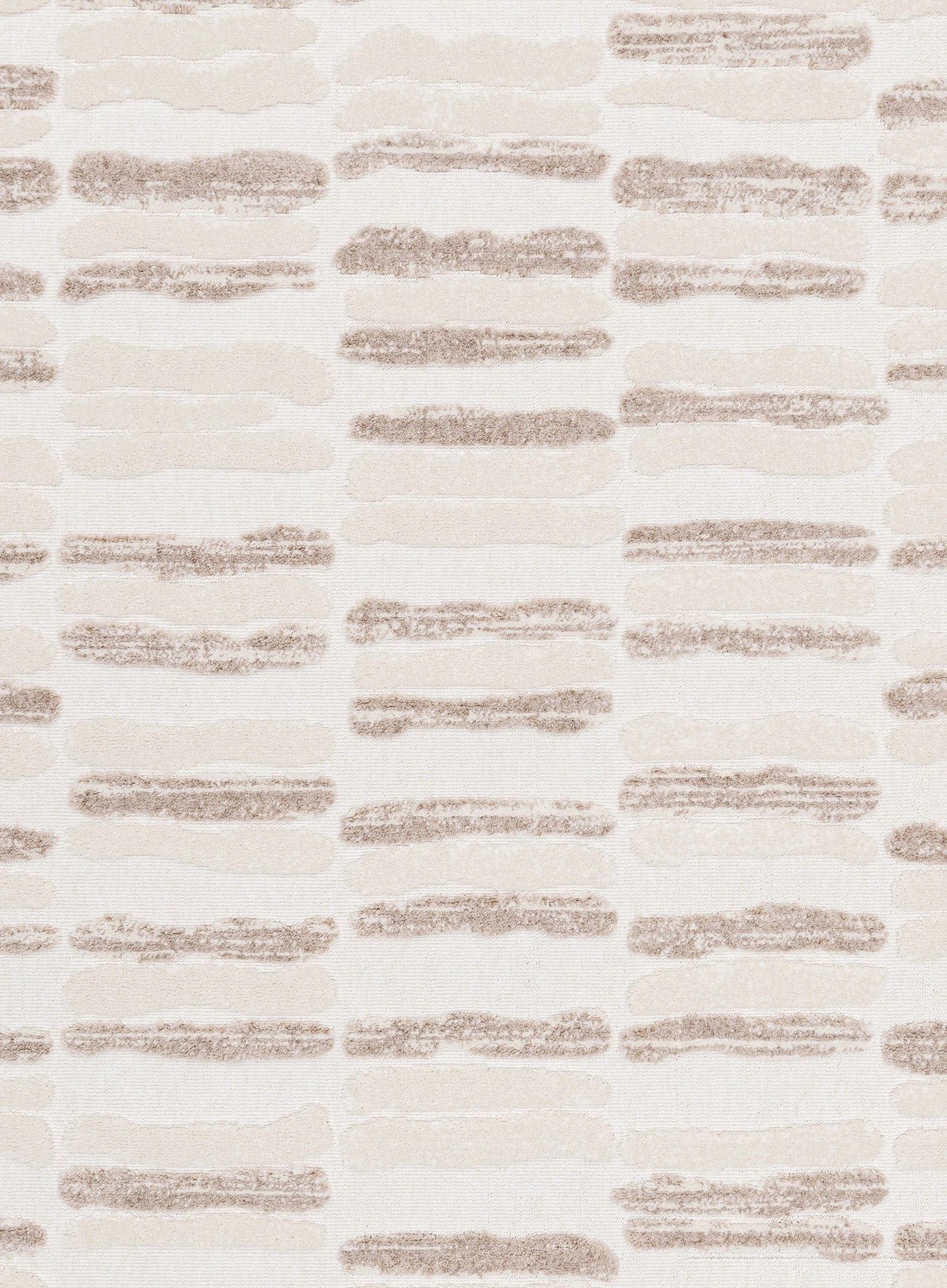 Luiza Ivory and Beige Abstract Striped Rug