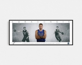 LUKA DONCIC PANORAMIC COLLAGE PRINT SIGNED FRAMED WINGShandmade souvenirs