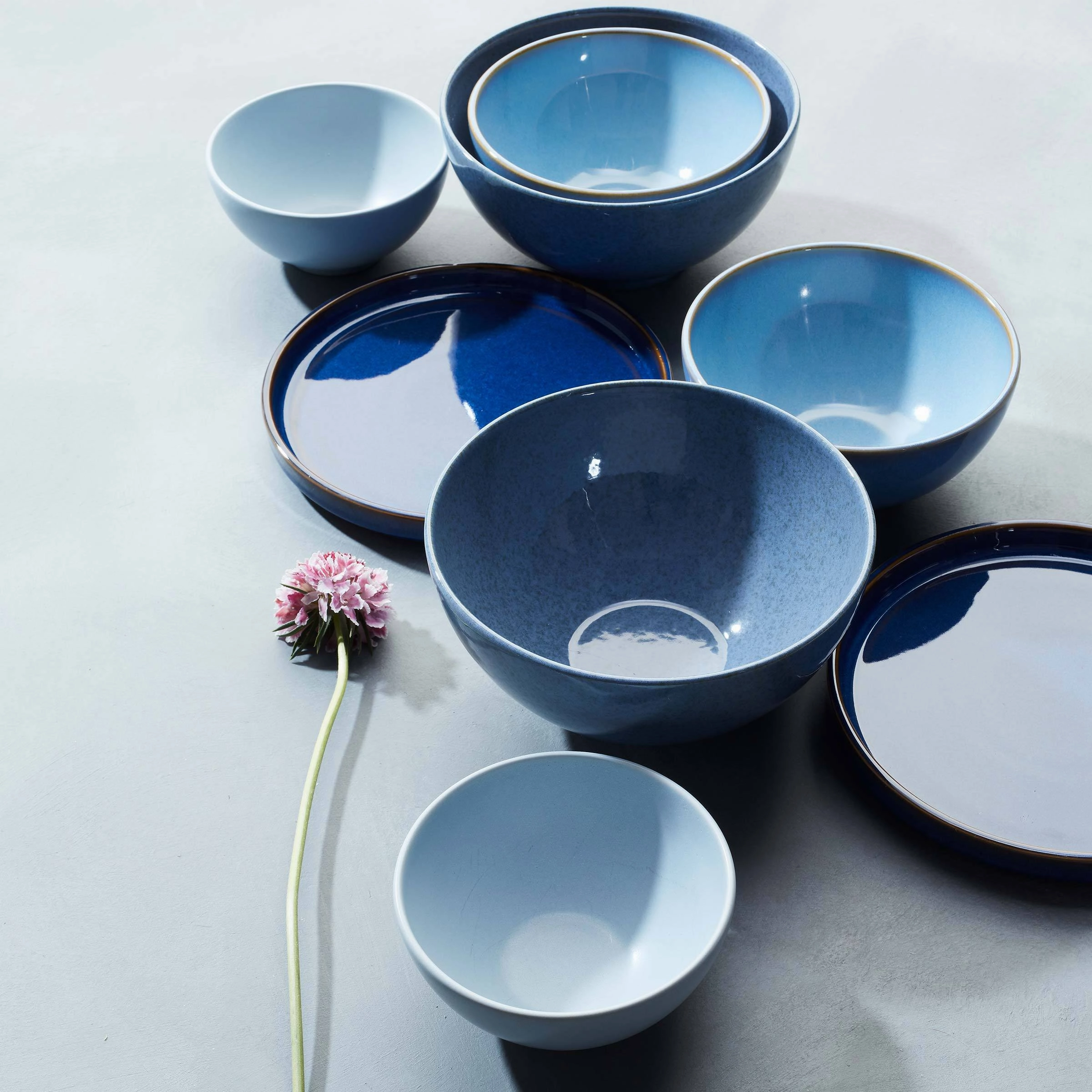 Luna Blue 8-Piece Dinnerware Set