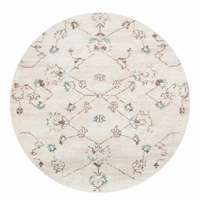 Luna Blue and Pink Floral Round Rug *NO RETURNS UNLESS FAULTYmodern color block patchwork rug