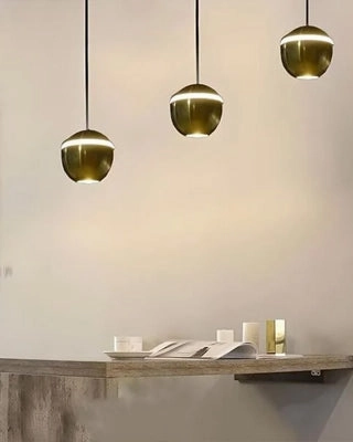 Luna Sphere LED Pendant Light - Gold