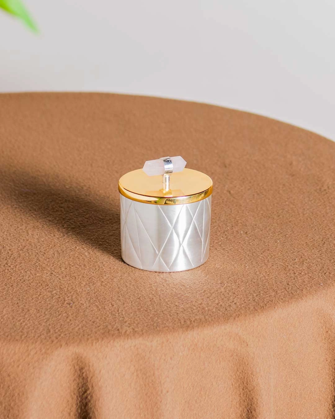 Lunar Fracturing Brass Container - Smallmodern kitchen decor ,kitchen dinner set ,dinnerware 