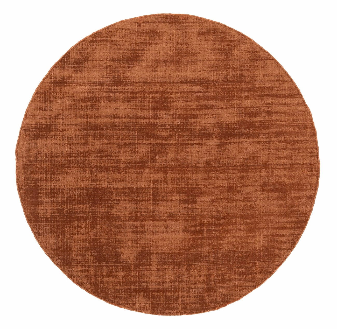 Lupe Terracotta Handwoven PET Round Rugmodern color block patchwork rug