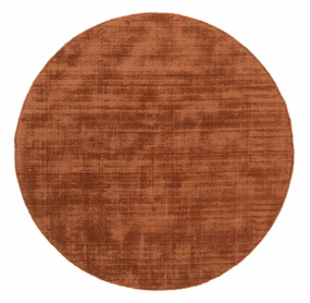 Lupe Terracotta Handwoven PET Round Rugmodern color block patchwork rug