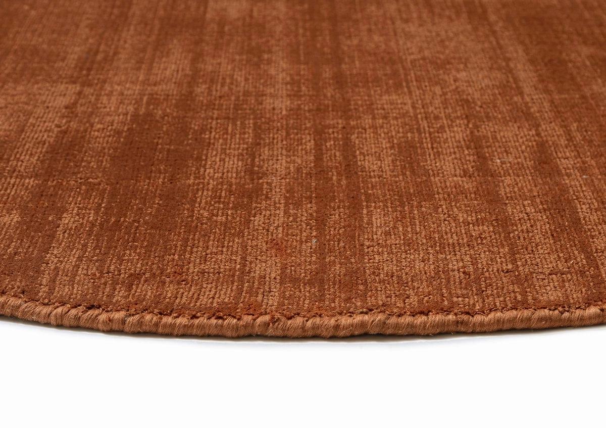 Lupe Terracotta Handwoven PET Round Rug