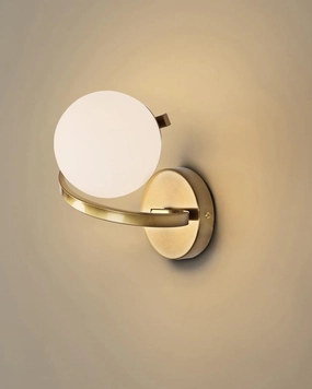 Luxe Curve Globe Wall Light - Goldmodern wall lamp,smart wall lamp