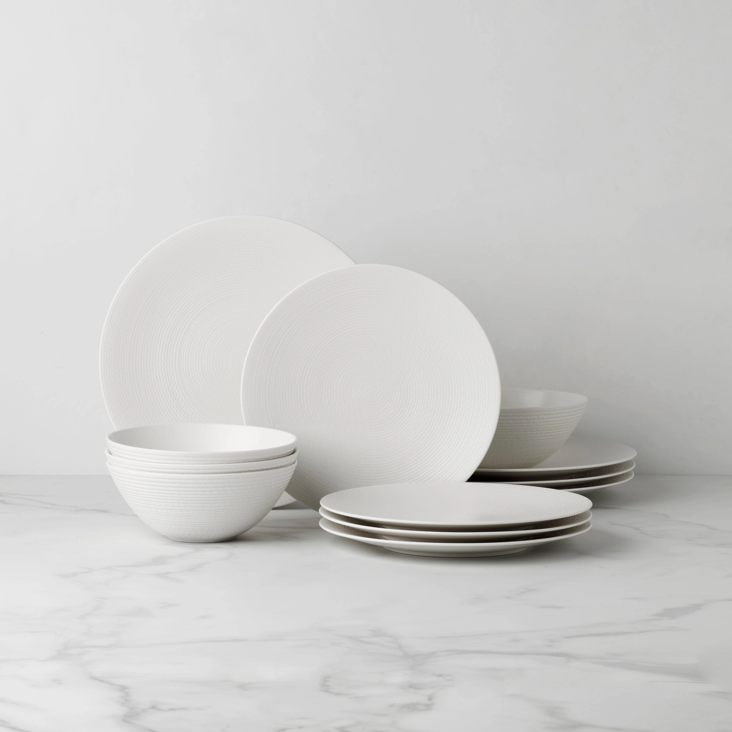 LX Collective White 12-Piece Dinnerware Setmodern kitchen decor ,kitchen dinner set ,dinnerware 