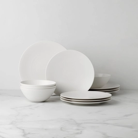 LX Collective White 12-Piece Dinnerware Setmodern kitchen decor ,kitchen dinner set ,dinnerware 