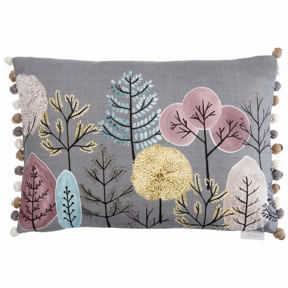Lyall Printed Feather Cushion Granite