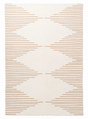Lyra Ivory and Brown Diamond Stripe Washable Rugmodern color block patchwork rug