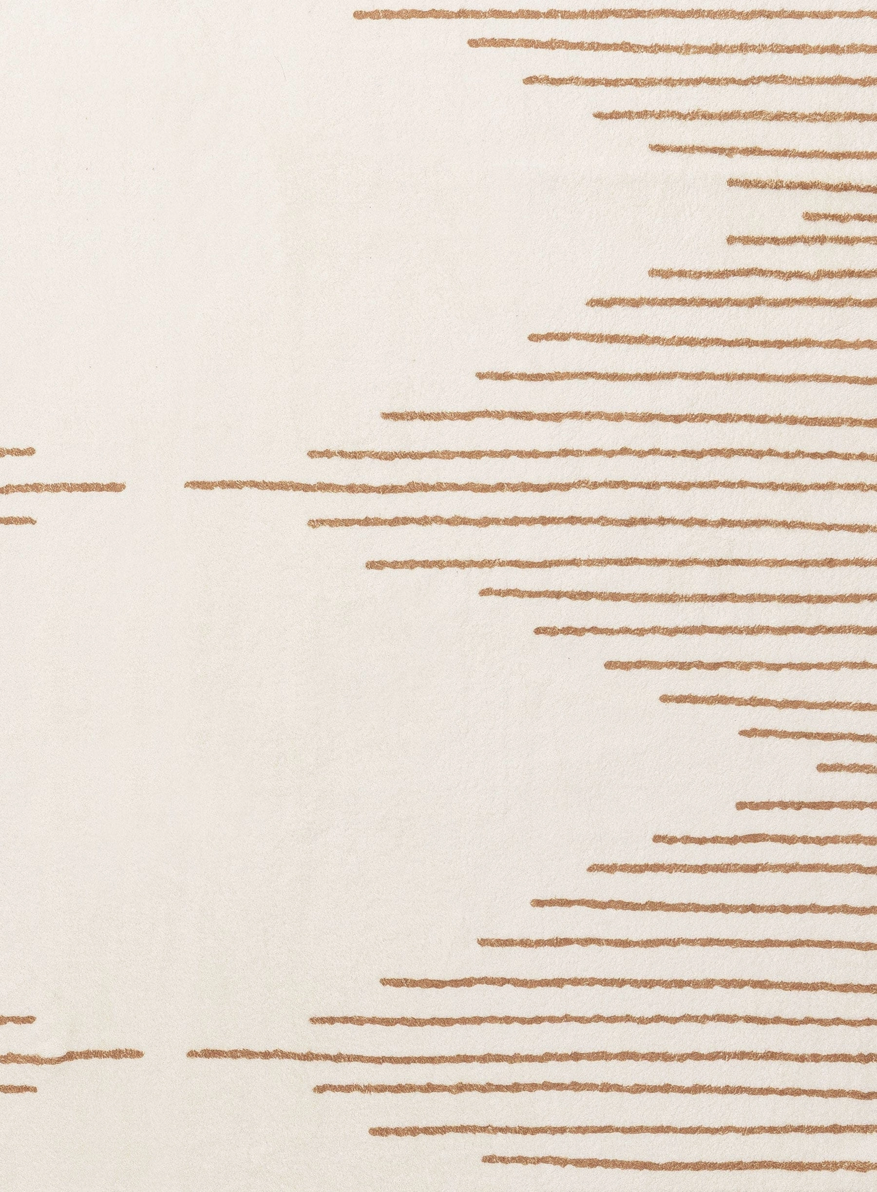 Lyra Ivory and Brown Diamond Stripe Washable Rug