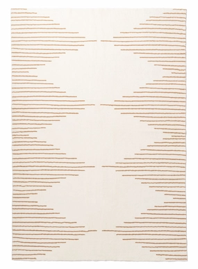 Lyra Ivory and Brown Diamond Stripe Washable Rugmodern color block patchwork rug