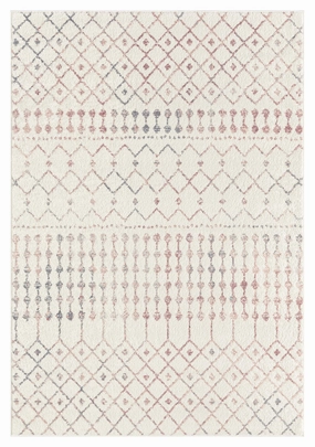 Maggie Pink and Grey Tribal Diamond Rugmodern color block patchwork rug
