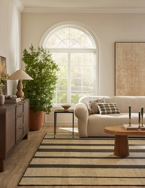 Maida Handwoven Wool-Blend Rugmodern color block patchwork rug
