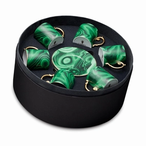 Malachite Espresso Cup   Saucer (Set of 6)glass cups ,personalized mugs 