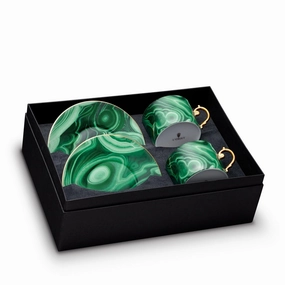 Malachite Tea Cup   Saucer (Set of 2)glass cups ,personalized mugs 