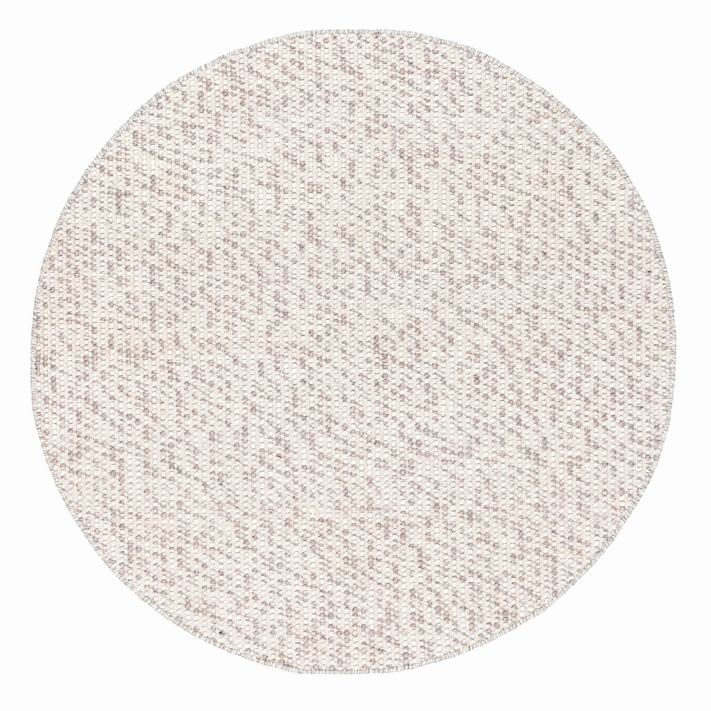 Mallory Marbled Cream and Grey Chunky Wool Round Rugmodern color block patchwork rug