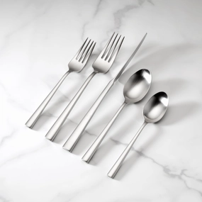 Malmo Satin 20 Piece Flatware Seteco-friendly bamboo fiber tableware set 