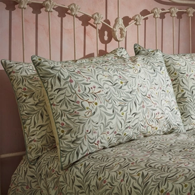 Malory Traditional Floral Printed Piped Pillowcase Pair Eucalyptusbedding sets ,throw blankets 