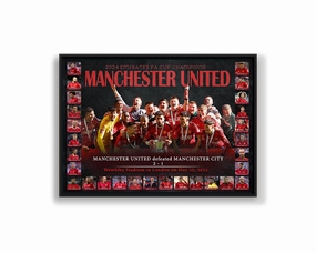 Manchester United FA Cup Champions Print Framed Landscapehandmade souvenirs