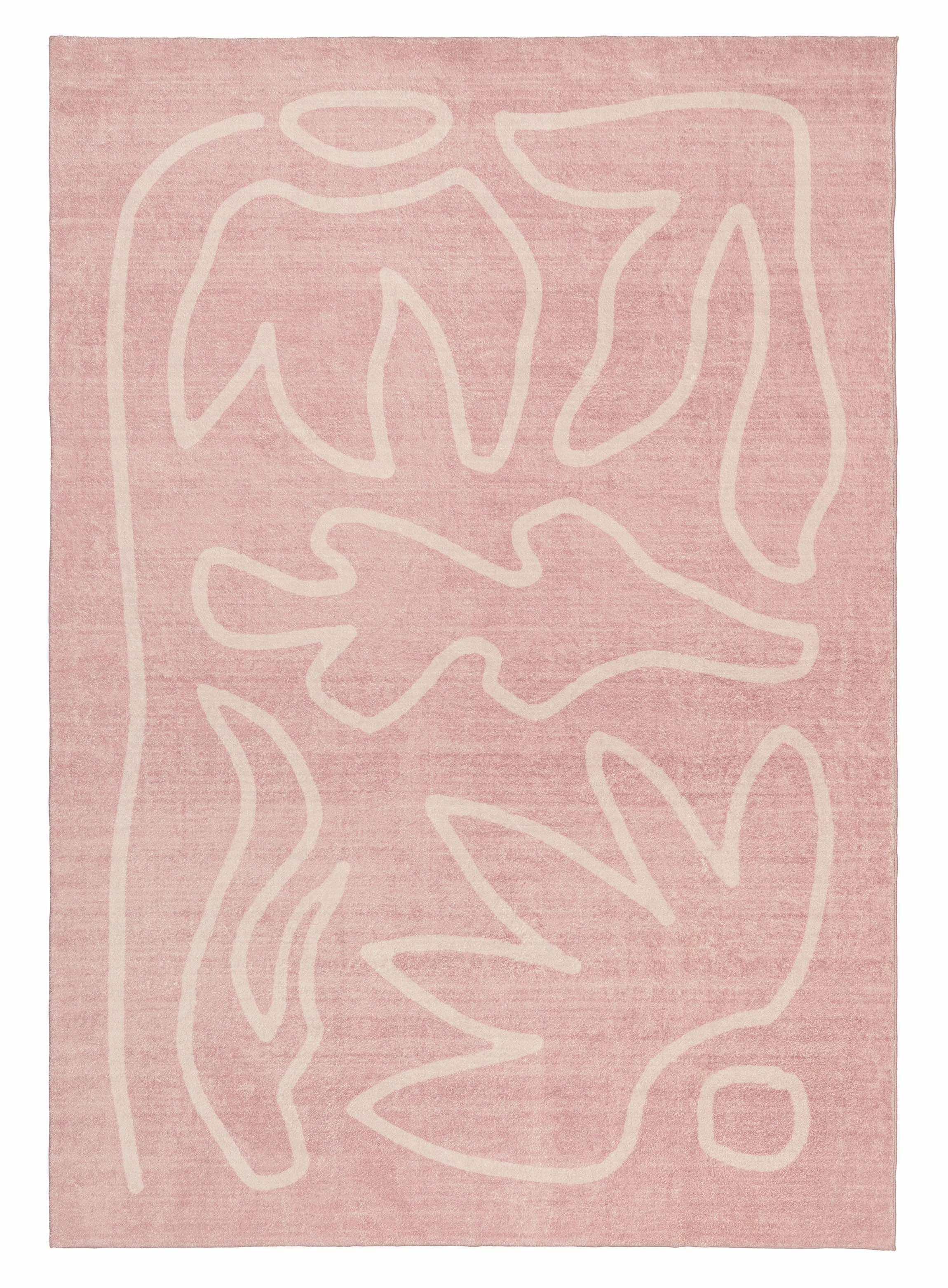Manuela Purple Hand Drawn Washable Rugmodern color block patchwork rug