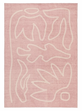 Manuela Purple Hand Drawn Washable Rugmodern color block patchwork rug