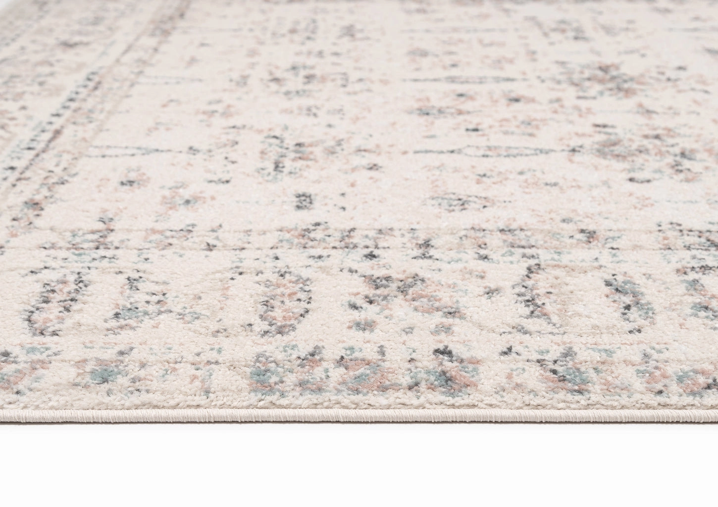 Maplewood Cream and Pink Traditional Rug