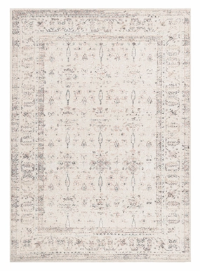 Maplewood Cream and Pink Traditional Rugmodern color block patchwork rug