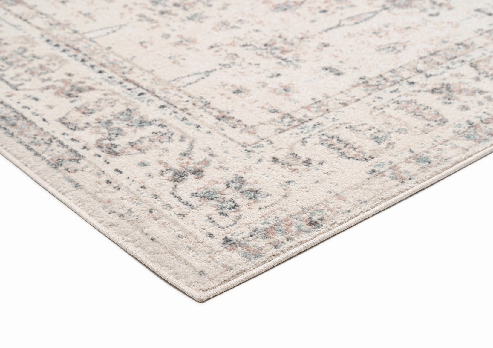 Maplewood Cream and Pink Traditional Rug
