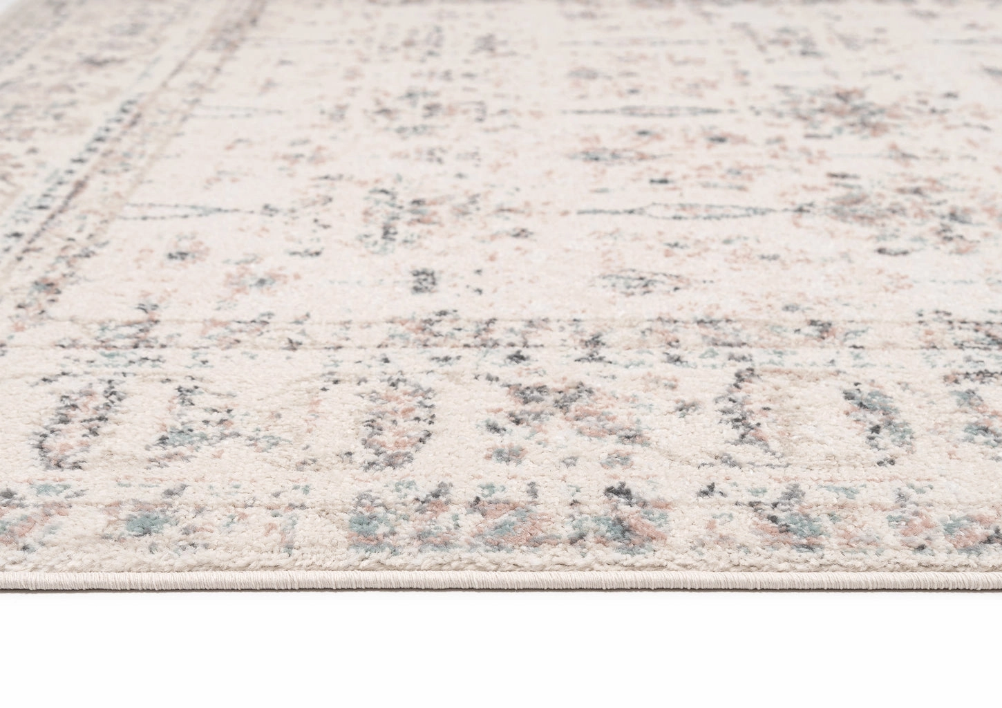 Maplewood Cream and Pink Traditional Rug