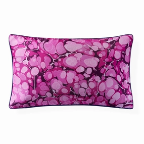Marbleized Fuchsia Silk Pillowbedding sets ,throw blankets 