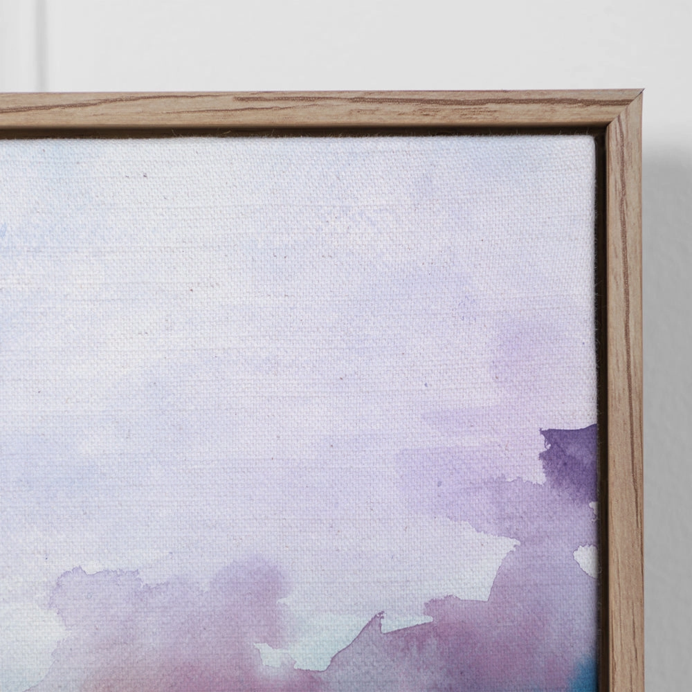 Maree Iris Framed Canvas Stone