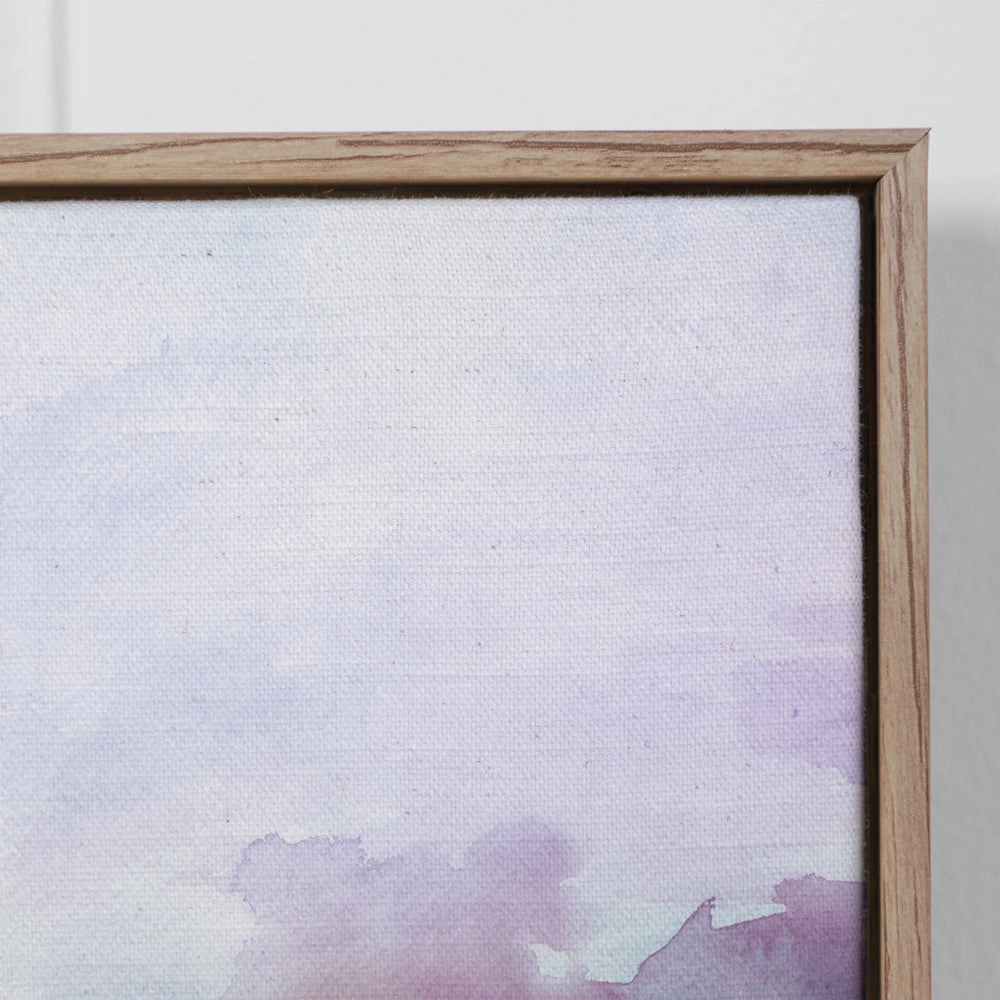 Maree Iris Framed Canvas Stone