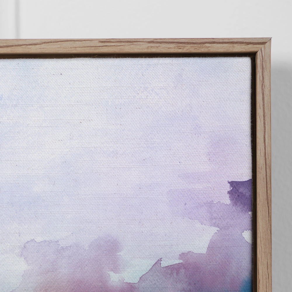 Maree Iris Framed Canvas Stone