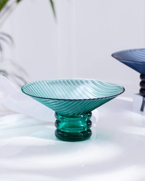 Mariel Footed Bowl - Emerald Greenmodern kitchen decor ,kitchen dinner set ,dinnerware 