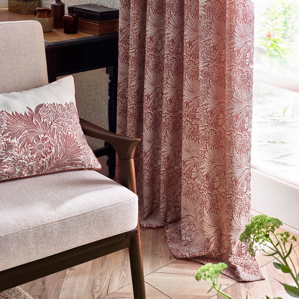 Marigold Embroidered Cushion Russet