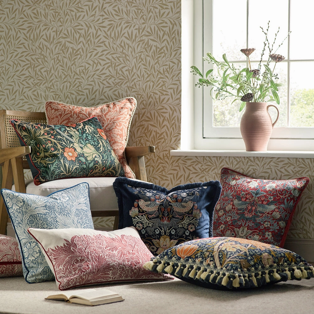 Marigold Embroidered Cushion Russet