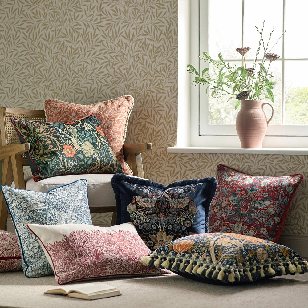 Marigold Embroidered Cushion Russet