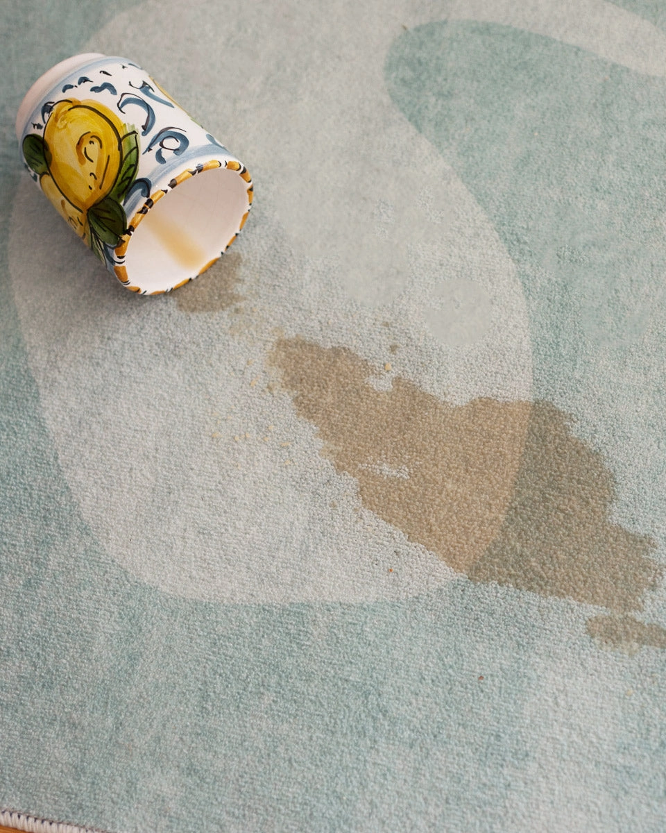 Marion Blue Botanical Washable Rug
